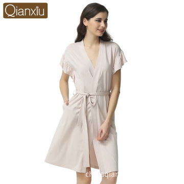 Qianxiu branded inventory sleepwear cheap female bathrobe